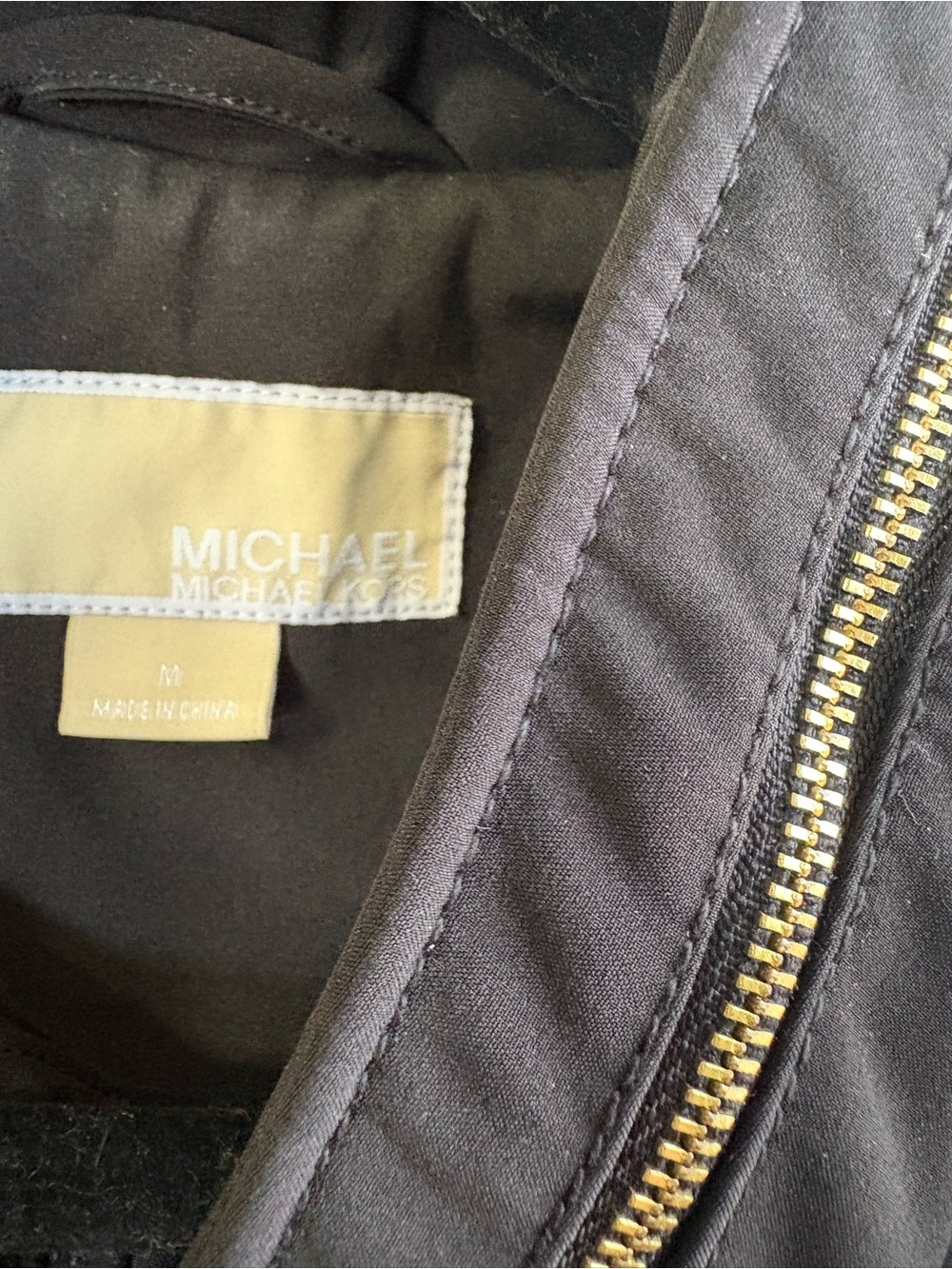 Michael Kors Black Trench Coat with Gold Hardware - Picture 2 of 4